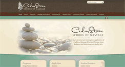 Desktop Screenshot of cedarstoneschoolofmassage.com